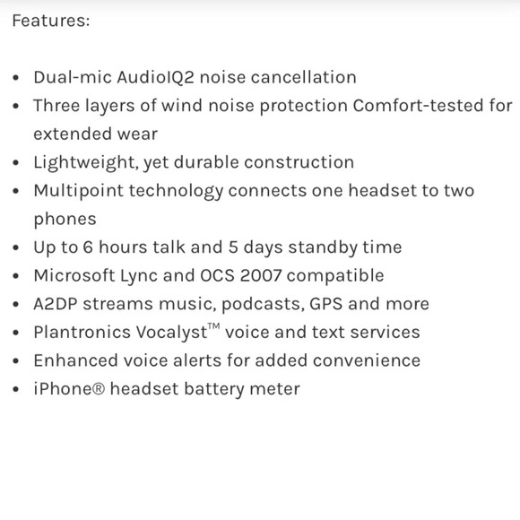 Plantronics Voyager PRO UC V2 B230-M Bluetooth Wireless Mobile PC Headset System - Picture 9 of 11